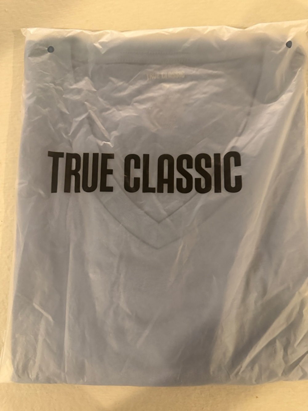 True Classic Light Blue V-Neck Tee XL